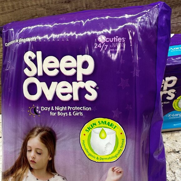 2X Sleep Overs Youth Pants X-Large 22 Count Day & Night Protection Unisex - Picture 5 of 7